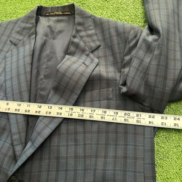 Vintage dormeuil plaid wool blazer - Picture 5 of 8